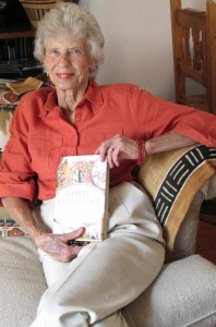 Joyce Appleby with her newest book