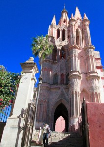 Side view of Parroquia church on yesterday's walk