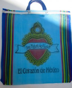 A shopping bag from the artisanal market in San Miguel de Allende, "the heart of Mexico."