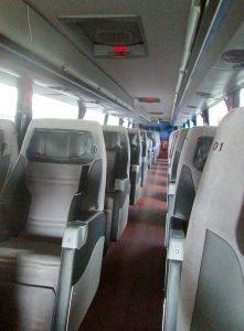 ETN bus upper deck interior view
