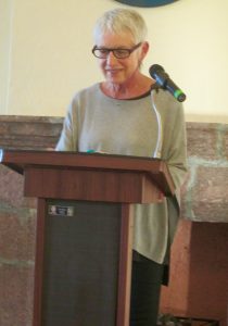 Florence reading at the Literary Sala