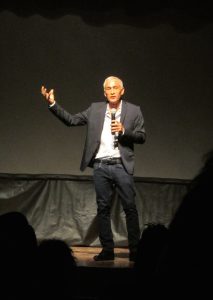 Jorge Ramos on stage at the PEN event in SMA